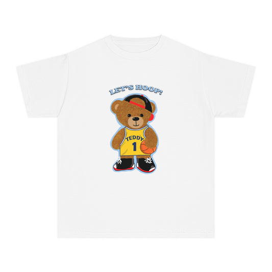 Youth Tee - Basketball Teddy Bear Design