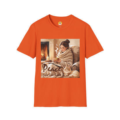 Cozy Peace Unisex T-Shirt - Perfect Gift for Winter, Relaxation, Self-Care Days, Home Decor Lovers, Cozy Vibes