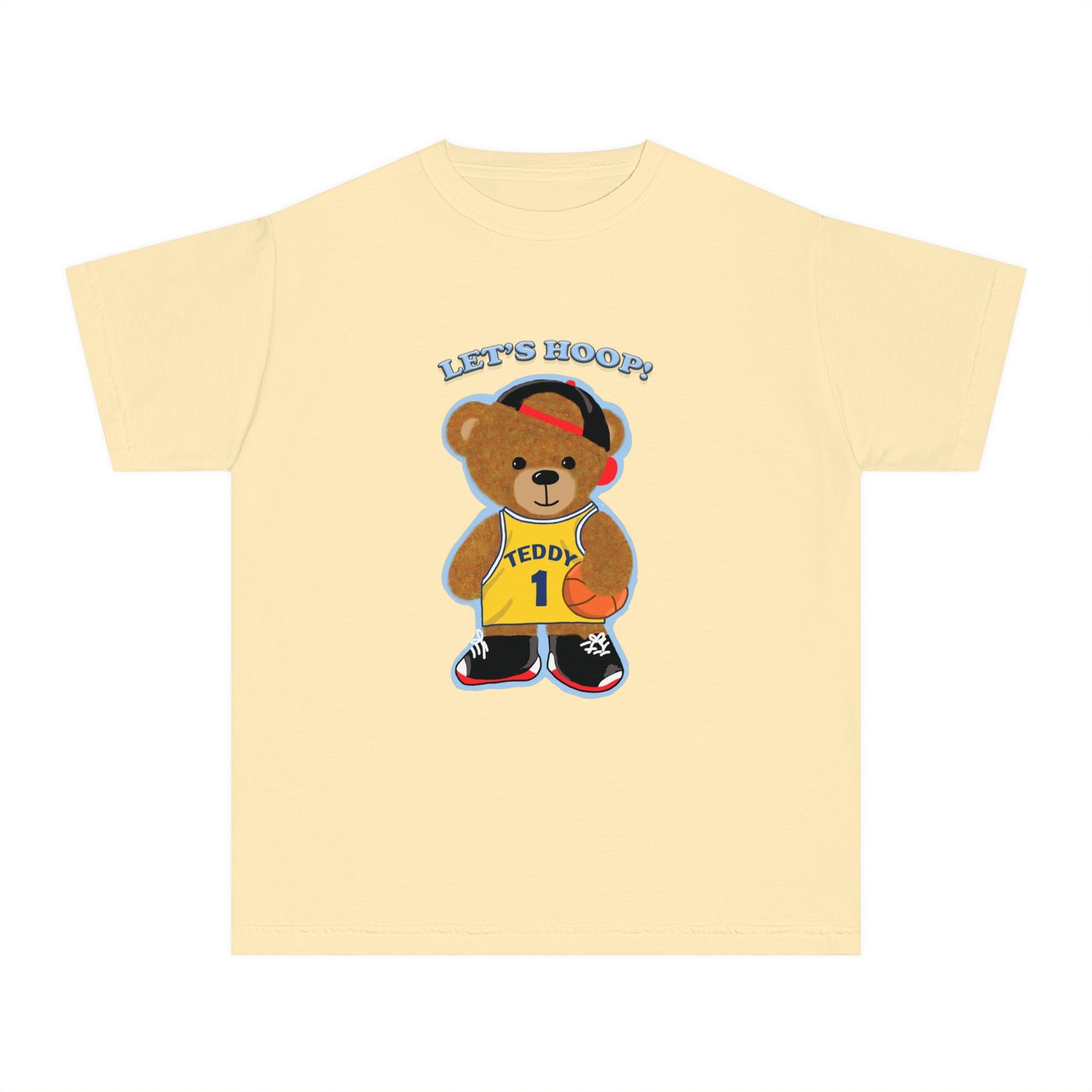 Youth Tee - Basketball Teddy Bear Design