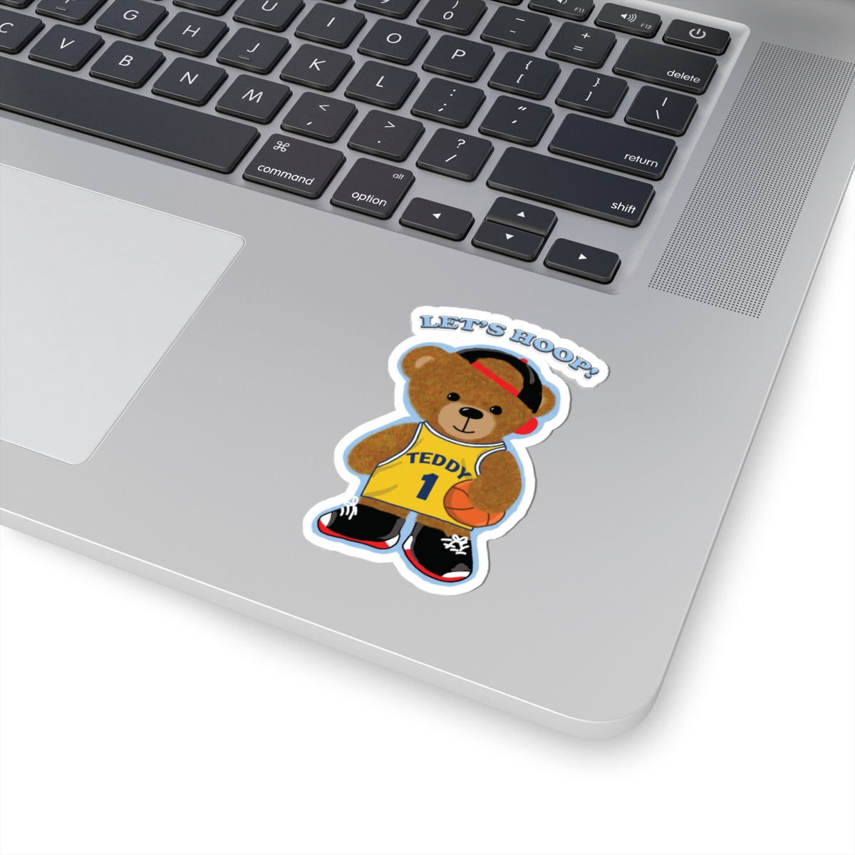 Playful Teddy Bear Kiss-Cut Stickers | Fun Laptop Decals, Cute Gifts for Kids, Basketball Decor, Nursery Wall Art, Sports Party Favors