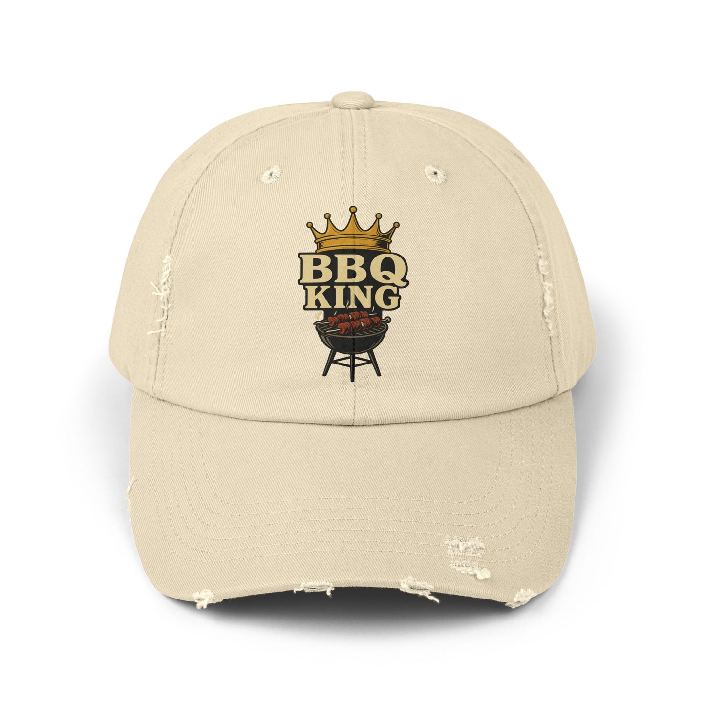 BBQ King Unisex Distressed Cap | Perfect for Grill Masters, Outdoor Gatherings, Summer Parties, Father's Day Gift, Stylish Headwear