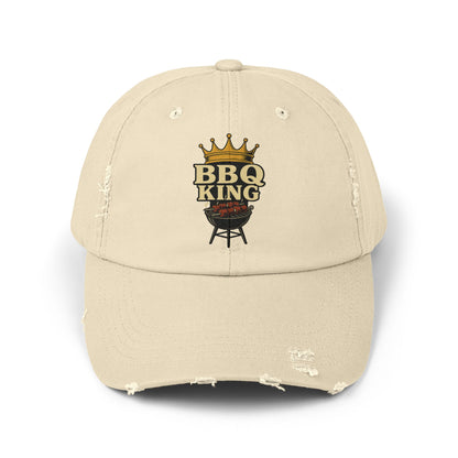 BBQ King Unisex Distressed Cap | Perfect for Grill Masters, Outdoor Gatherings, Summer Parties, Father's Day Gift, Stylish Headwear