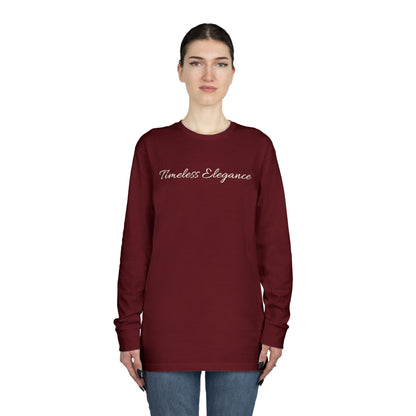 Timeless Elegance Long Sleeve Crewneck Tee | Cozy Casual Wear, Fall Fashion, Gift for Her, Everyday Comfort, Layering Essential