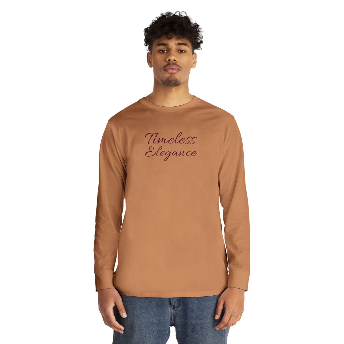Timeless Elegance Long Sleeve Crewneck Tee | Cozy Casual Wear, Fall Fashion, Gift for Her, Everyday Comfort, Layering Essential