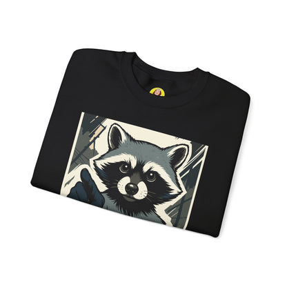 No Excuses! Raccoon Crewneck Sweatshirt, Cozy Sweatshirt for Animal Lovers, Gift for Motivation, Funny Sweatshirt, Unisex Fashion