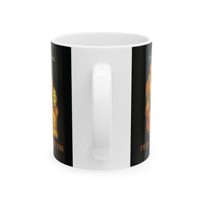 Funny Ceramic Mug with Cute Design, Great Gift for Coffee Lovers, Birthday Present, Holiday Mug, Kitchen Decor