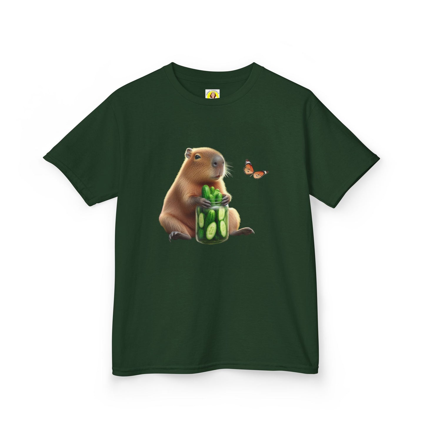 Kids Tee - Capibara and Cucumber Jar Design