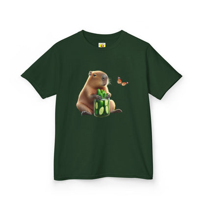 Kids Tee - Capibara and Cucumber Jar Design