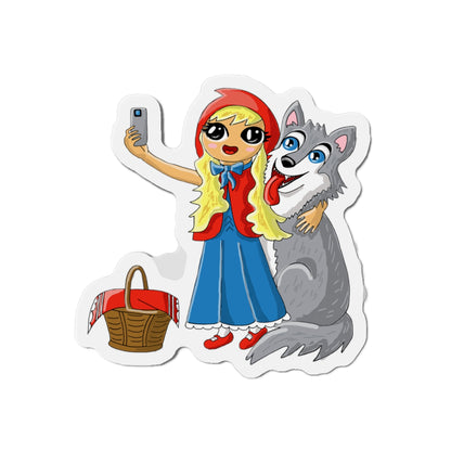 Magnet - Little Red Riding-Hood and Wolf Selfie Die-Cut Magnet