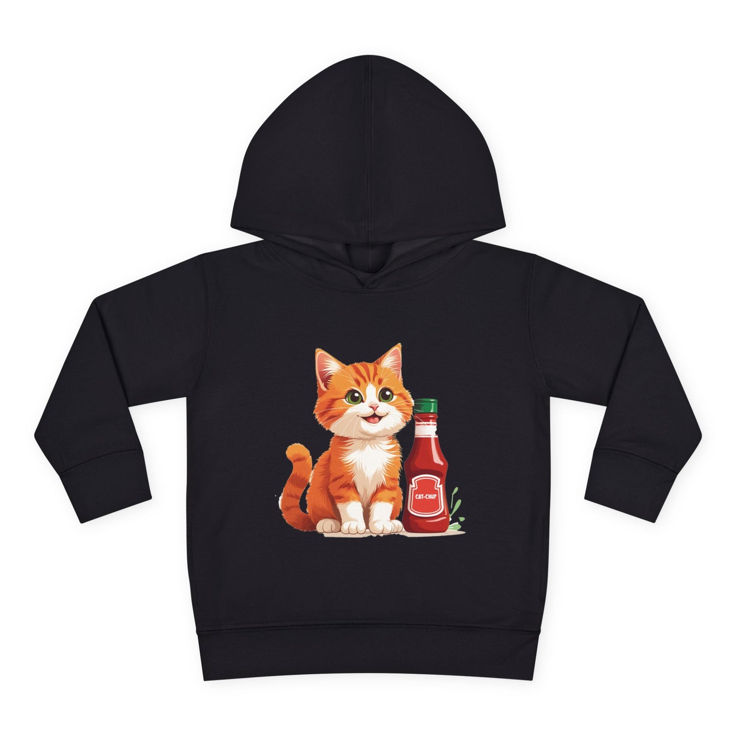 Cute Cat Fleece Toddler Hoodie, Cozy Kid's Apparel, Perfect for Gift, Winter Wear, Cat Lover's Sweatshirt