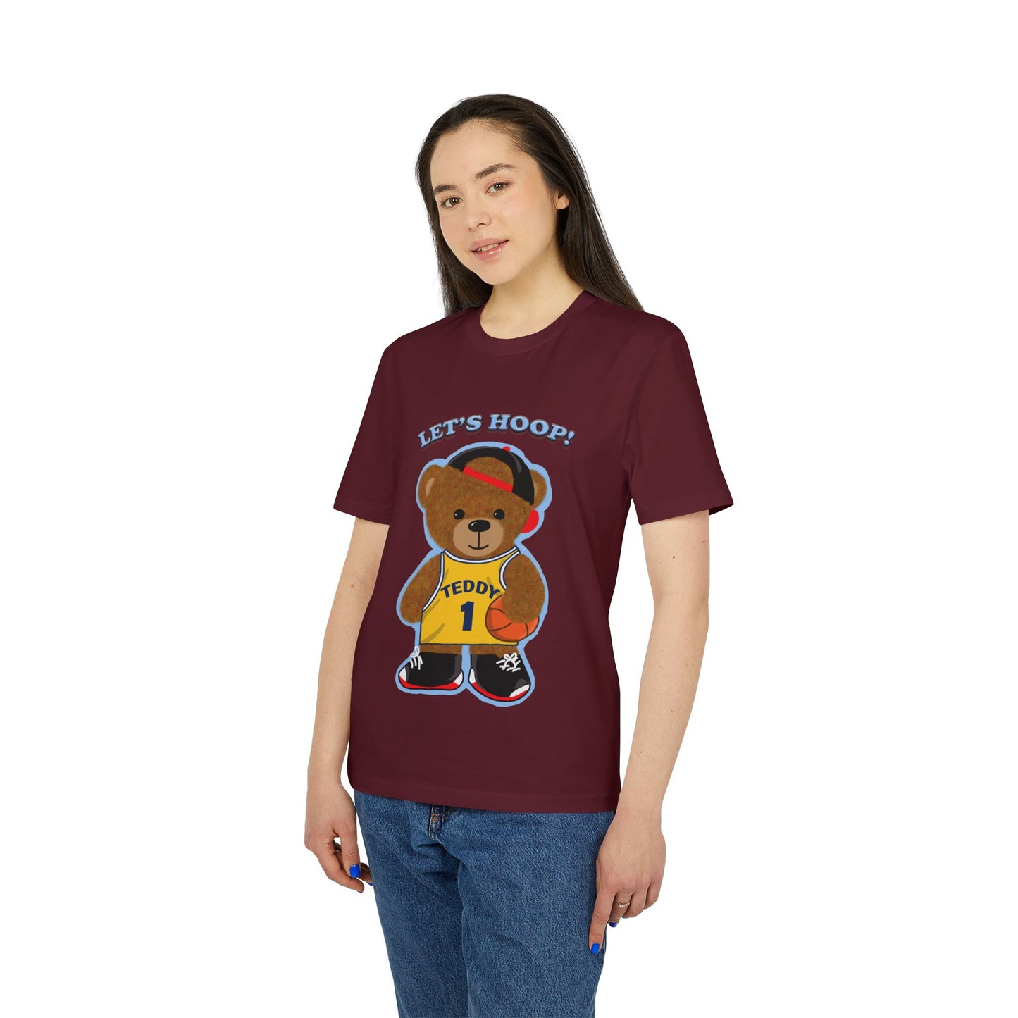 Unisex Basketball Bear Graphic T-shirt, Fun Sports Tee, Perfect for Kids & Teens, Gift for Sports Lovers, Cute Casual Wear