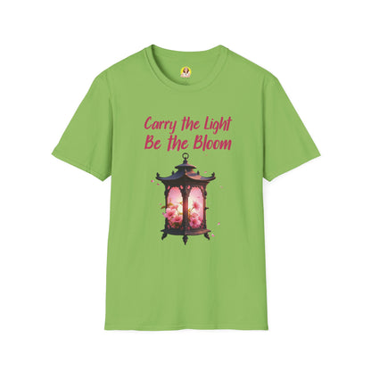 Inspirational Graphic T-Shirt - "Carry the Light, Be the Bloom" - Motivational Apparel for Everyday Wear, Gift for Friends, Self-Care [...]