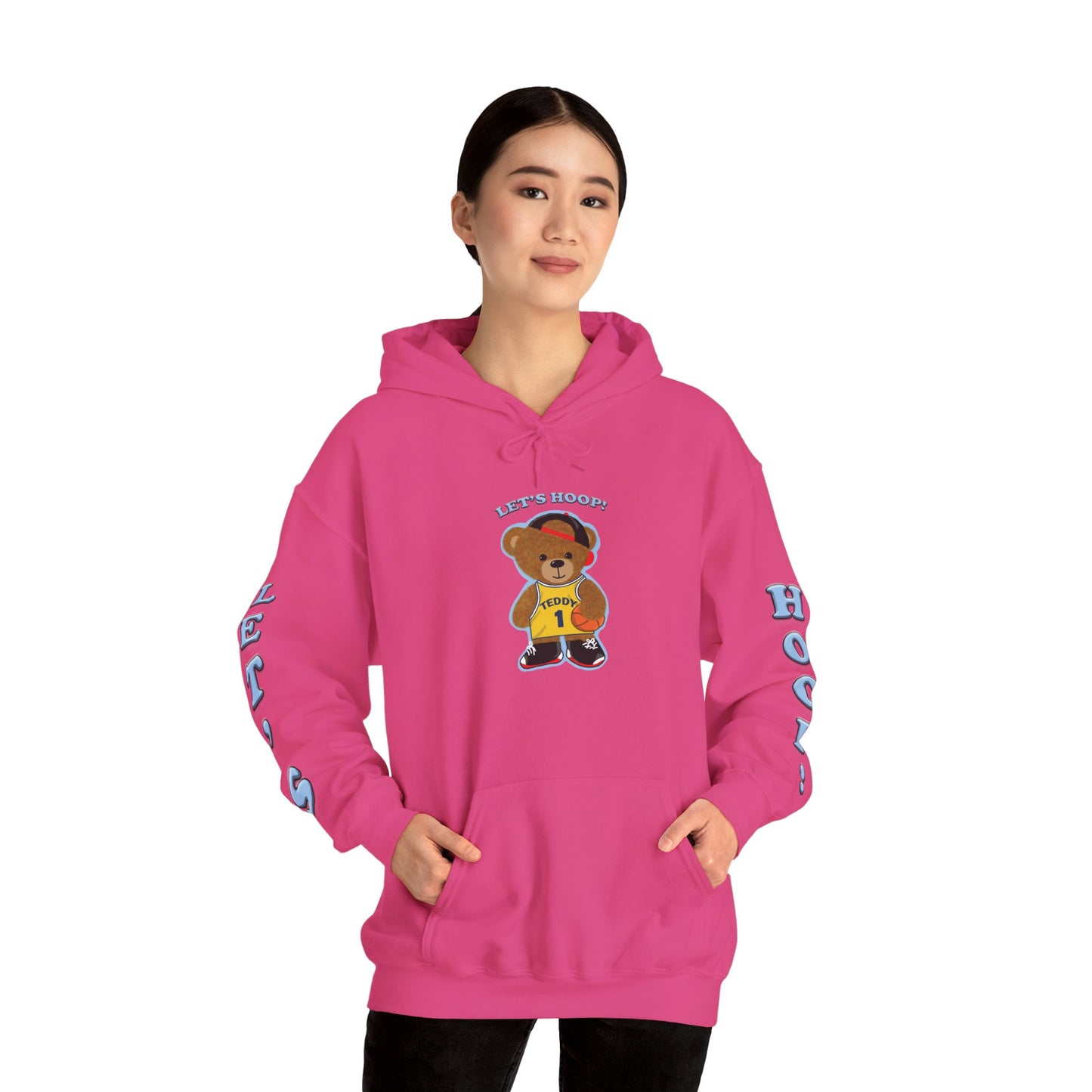 Fun Bear Basketball Hoodie, Cute Animal Apparel, Cozy Sweatshirt Gift, Sportswear for Kids & Adults, Streetwear Style