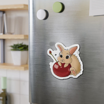 Cute Bunny Die-Cut Magnet - Whimsical Fridge Decor, Gift for Rabbit Lovers, Kitchen Decor, Fun Home Accessories, Birthday Gifts