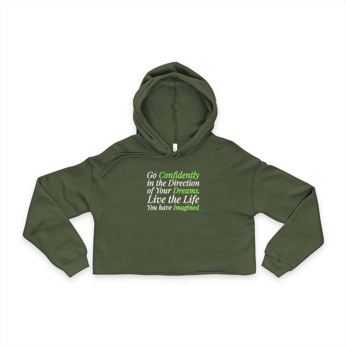 Inspire & Empower Women's Cropped Hoodie, Motivational Apparel, Gift for Dreamers, Casual Comfort, Perfect for Relaxing