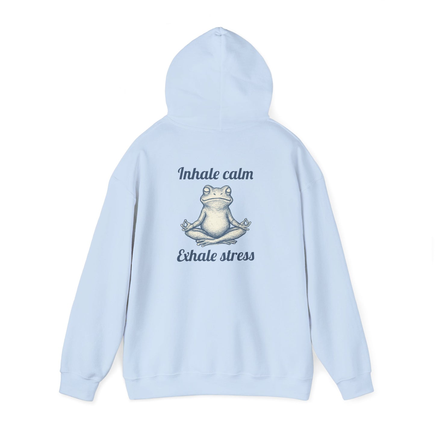 Zen Frog Hoodie - Relax and Unwind, Meditation Sweatshirt, Gift for Yoga Lovers, Stress Relief Apparel