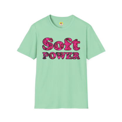 Unisex Softstyle T-Shirt - Soft Power, Casual Tee, Feminist Shirt, Summer Wear, Gift for Her