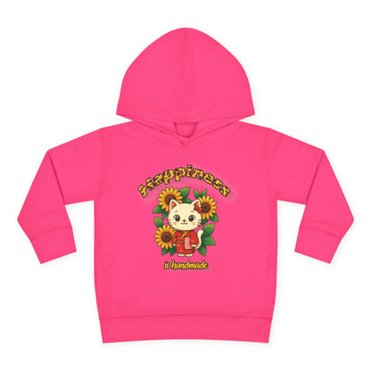 Sunflower Happiness Toddler Hoodie, Cute Kids Pullover, Fleece Sweater, Gift for Toddler, Floral Design Hooded Sweatshirt
