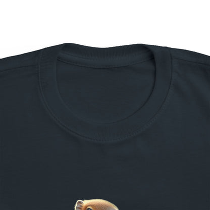 Kleinkinder-T-Shirt - Capibara mit Gurkenglas-Design
