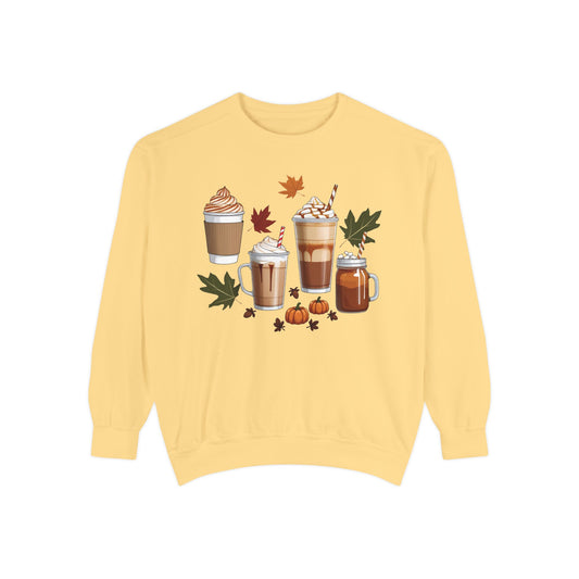 Cozy Fall Sweater featuring Seasonal Drinks | Perfect for Autumn, Coffee Lovers, Thanksgiving, Casual Wear, Gifts
