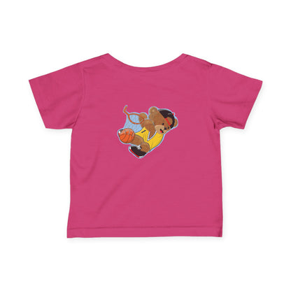 Basketball Bear Infant Tee, Cute Baby Shirt, Toddler Sports T-Shirt, Baby Shower Gift, Playful Kids Apparel