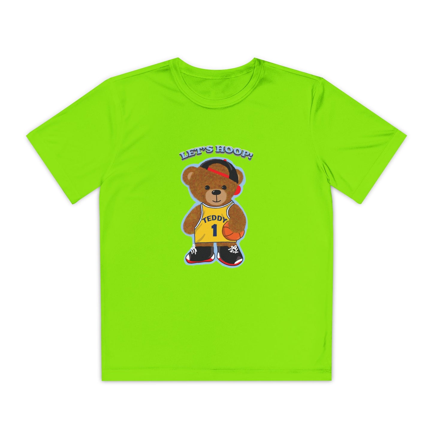 Youth Basketball Bear Tee, Fun Graphic Shirt, Kids Sports Apparel, Birthday Gift, Back to School Outfit, Teddy Bear Design
