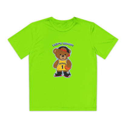 Youth Basketball Bear Tee, Fun Graphic Shirt, Kids Sports Apparel, Birthday Gift, Back to School Outfit, Teddy Bear Design