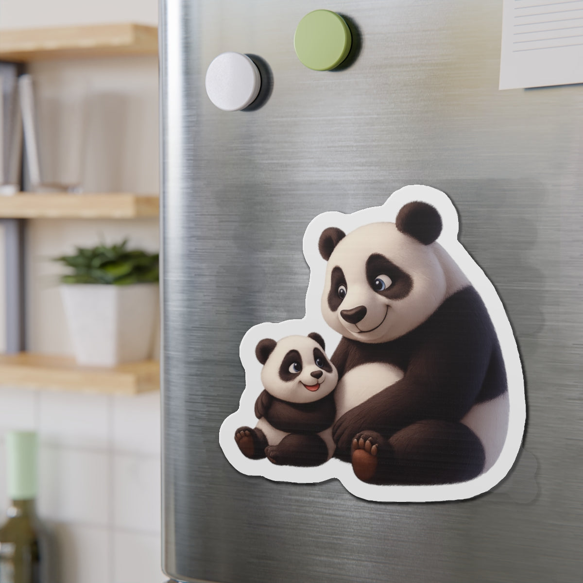 Cute Panda Family Die-Cut Magnets | Adorable Home Décor, Gift for Animal Lovers, Fun Fridge Magnet, Cute Gift Idea, Kids Room Décor