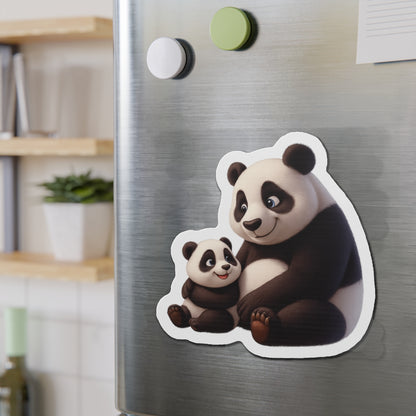 Cute Panda Family Die-Cut Magnets | Adorable Home Décor, Gift for Animal Lovers, Fun Fridge Magnet, Cute Gift Idea, Kids Room Décor