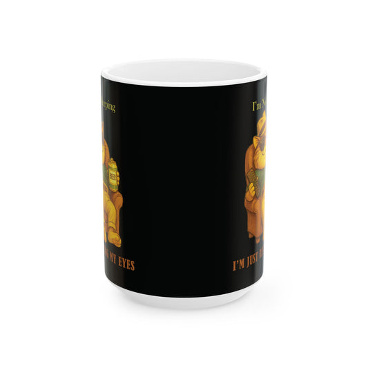 Funny Ceramic Mug with Cute Design, Great Gift for Coffee Lovers, Birthday Present, Holiday Mug, Kitchen Decor