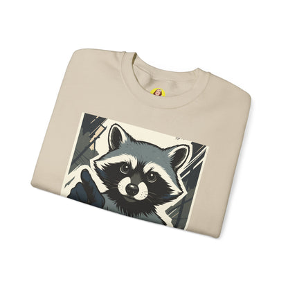 No Excuses! Raccoon Crewneck Sweatshirt, Cozy Sweatshirt for Animal Lovers, Gift for Motivation, Funny Sweatshirt, Unisex Fashion