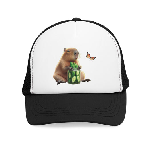 Mesh Cap - Capybara with Cucumber Jar Design