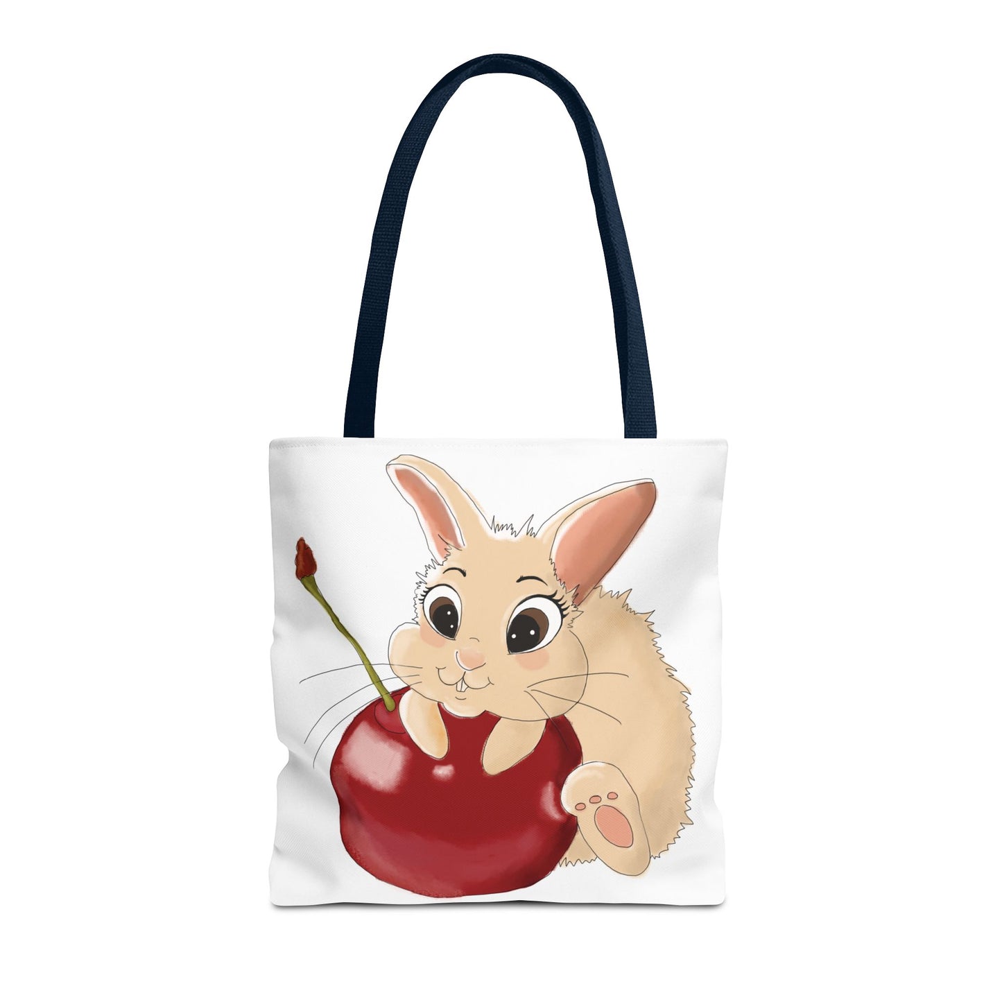 Cute Bunny Cherry Tote Bag - Adorable Animal Design for Animal Lovers