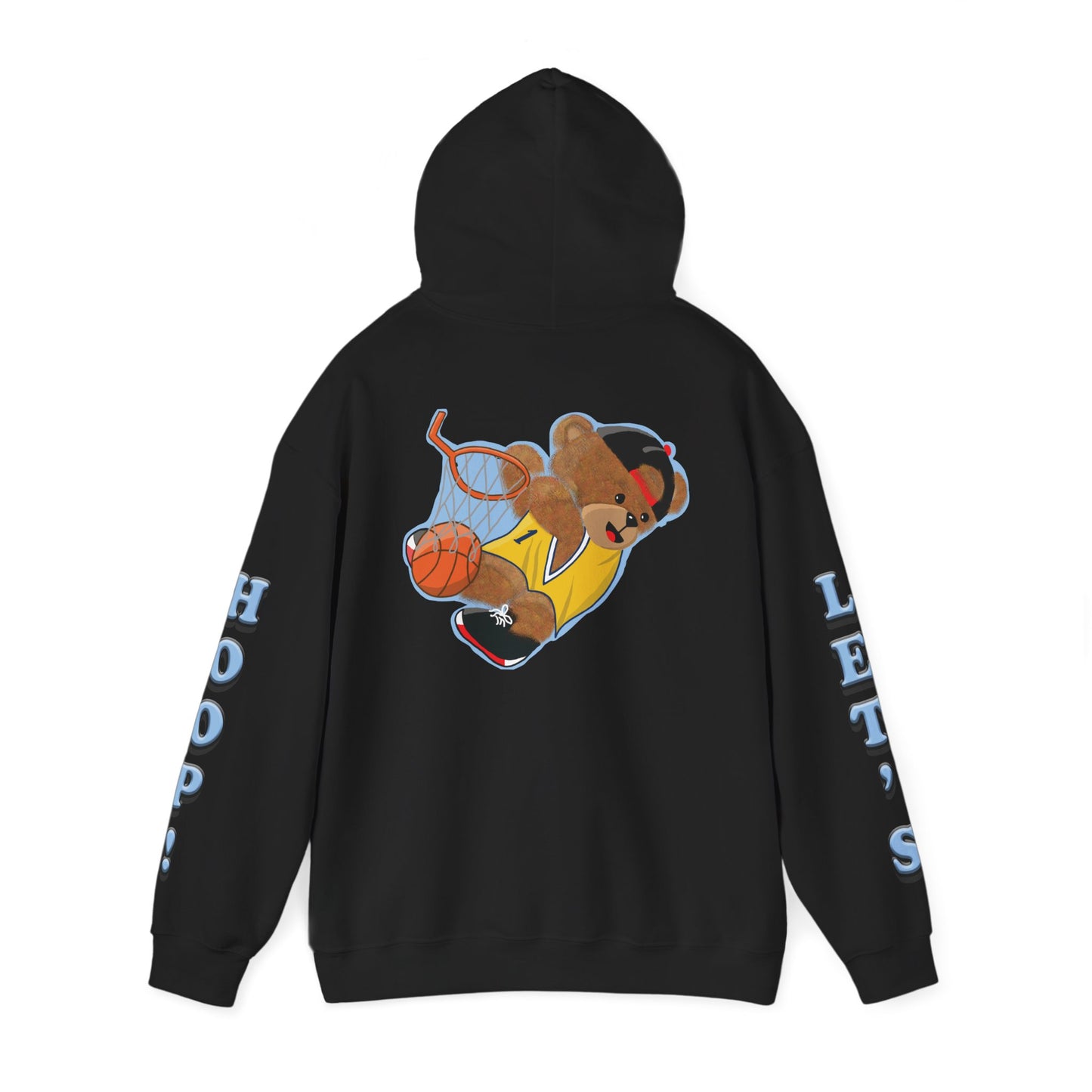 Fun Bear Basketball Hoodie, Cute Animal Apparel, Cozy Sweatshirt Gift, Sportswear for Kids & Adults, Streetwear Style