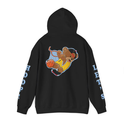 Fun Bear Basketball Hoodie, Cute Animal Apparel, Cozy Sweatshirt Gift, Sportswear for Kids & Adults, Streetwear Style