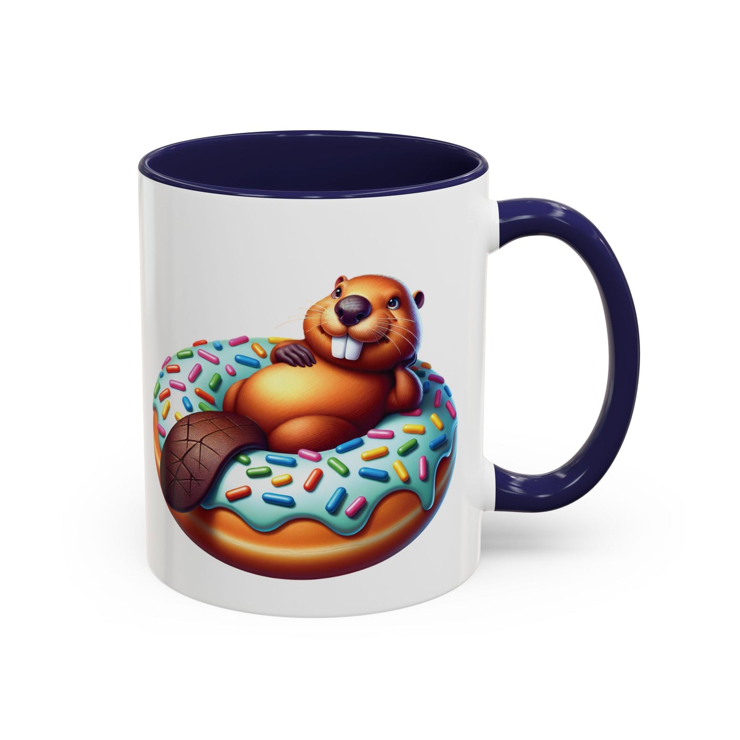 Cute Beaver Donut Coffee Mug - Fun Gift for Animal Lovers