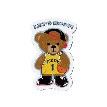 Basketball Teddy Bear Magnets, Fun Sports Decor, Unique Gift for Kids, Playful Fridge Decorations, Cute Room Accessories