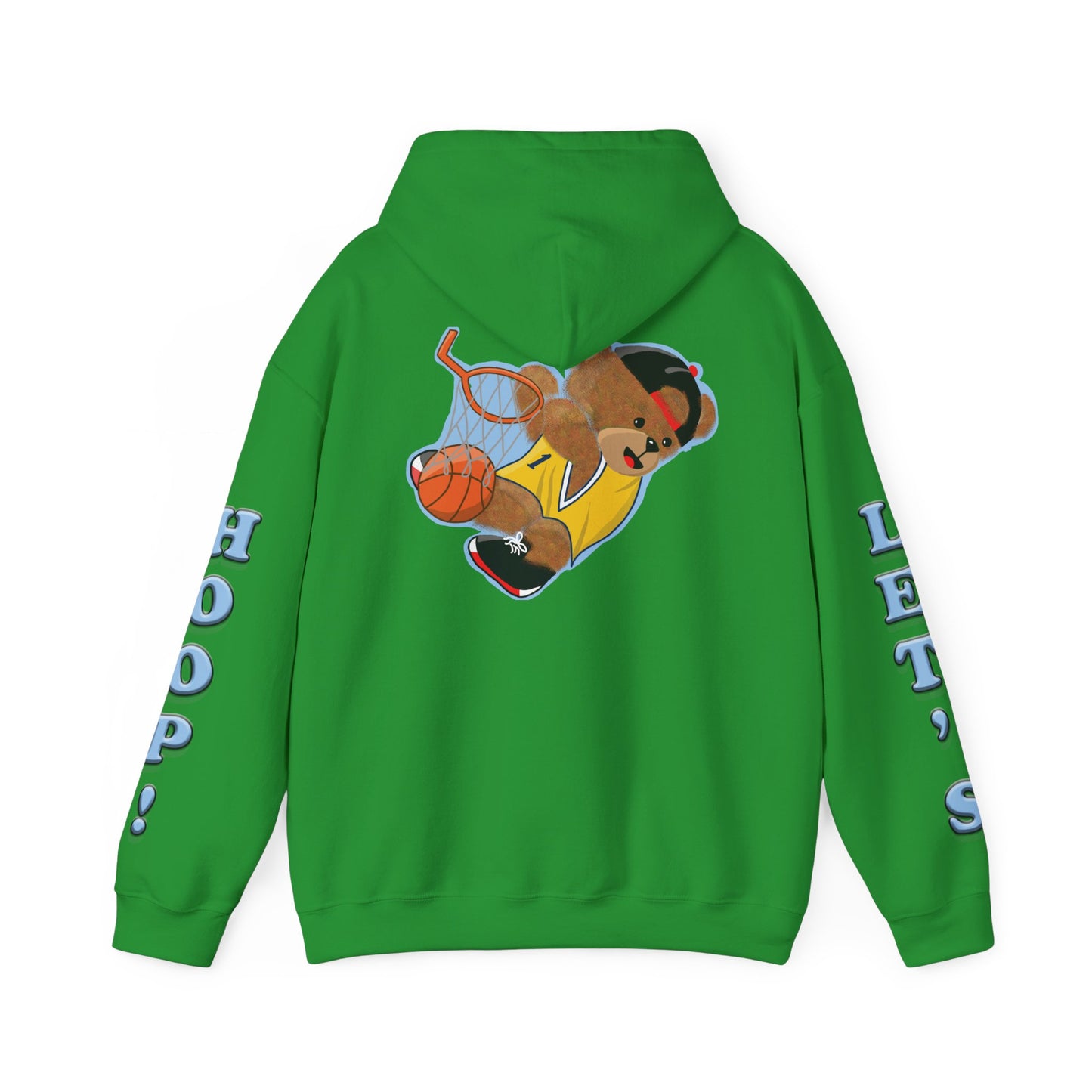 Fun Bear Basketball Hoodie, Cute Animal Apparel, Cozy Sweatshirt Gift, Sportswear for Kids & Adults, Streetwear Style