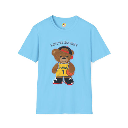 Basketball Teddy Bear T-Shirt, Cute Unisex Tee, Sporty Gift Idea, Fun Playful Apparel, Birthday, Holiday, Casual Wear