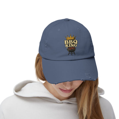 BBQ King Unisex Distressed Cap | Perfect for Grill Masters, Outdoor Gatherings, Summer Parties, Father's Day Gift, Stylish Headwear
