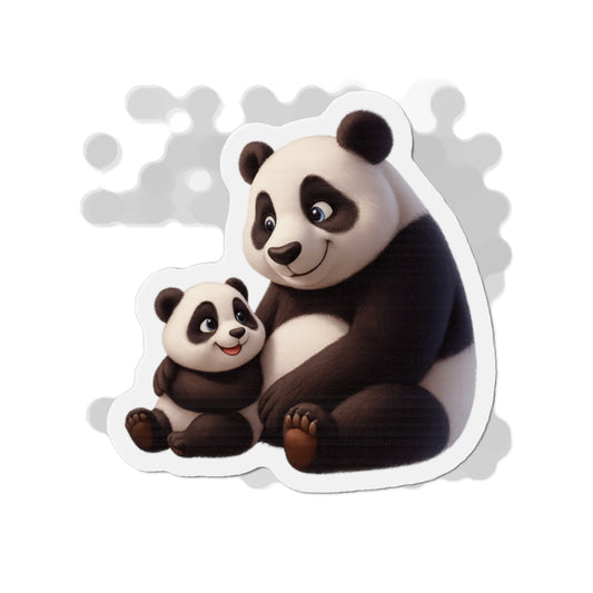 Cute Panda Family Die-Cut Magnets | Adorable Home Décor, Gift for Animal Lovers, Fun Fridge Magnet, Cute Gift Idea, Kids Room Décor