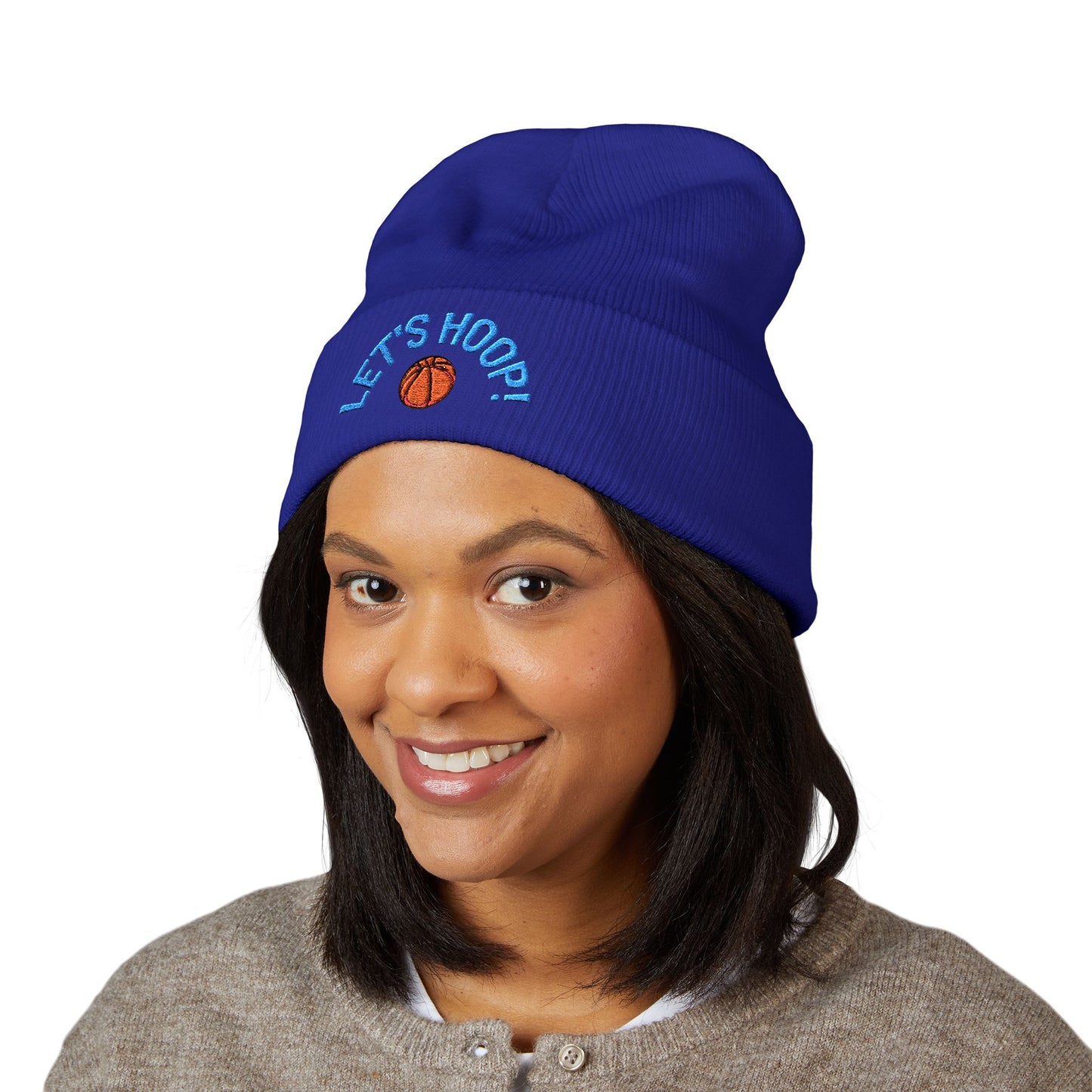 Basketball Cuffed Beanie, Playful Winter Hat, Sports Enthusiast Gift, Cozy Beanie for Players, Holiday Accessory