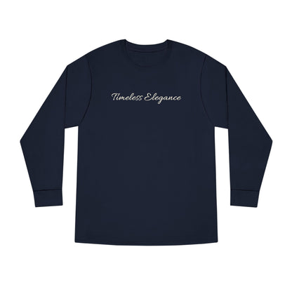 Timeless Elegance Long Sleeve Crewneck Tee | Cozy Casual Wear, Fall Fashion, Gift for Her, Everyday Comfort, Layering Essential