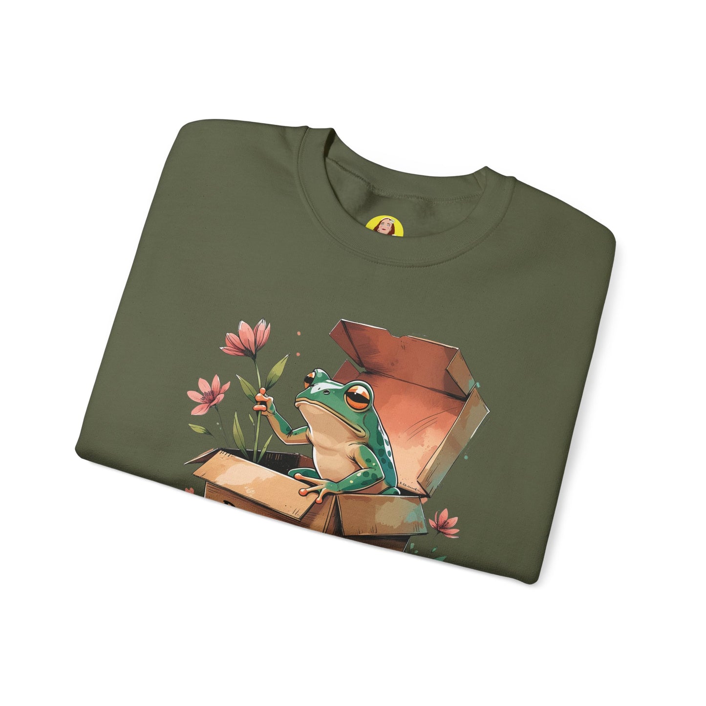 Playful Frog Graphic Sweatshirt, Unisex Crewneck, Fun Gift, Nature Lover Apparel, Inspirational Fashion, Seasonal Wardrobe