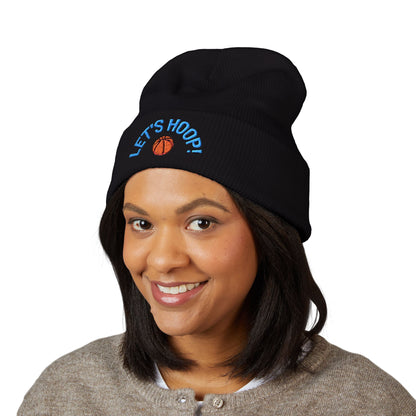 Basketball Cuffed Beanie, Playful Winter Hat, Sports Enthusiast Gift, Cozy Beanie for Players, Holiday Accessory