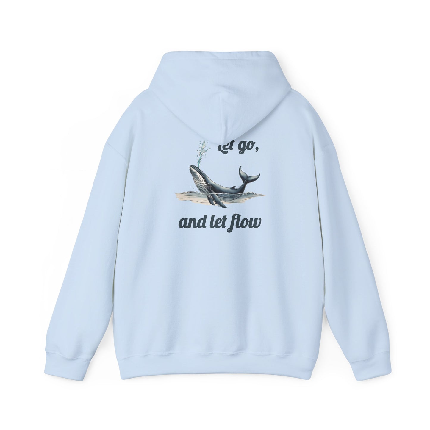 Whale-Themed Yoga Hoodie, Unisex Heavy Blend Sweatshirt, Nature Lover Gift, Relaxation Wear, Eco-Friendly Fashion, Perfect for Meditation