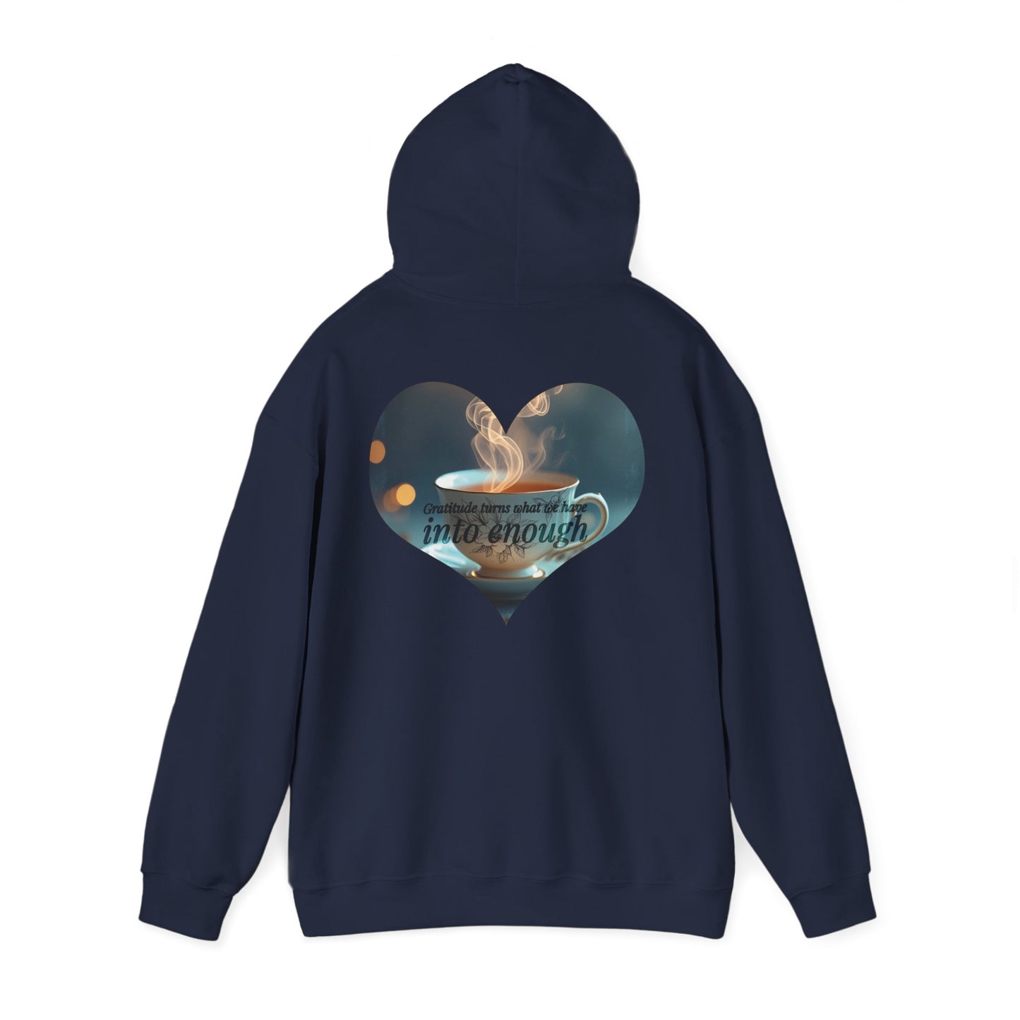 Cozy Inspirational Hoodie: Gratitude Blooms Into Enough, Unisex Sweatshirt, Motivational Gift, Relaxed Style, Perfect for Every Season