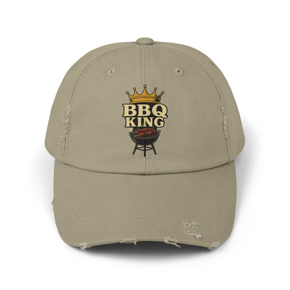 BBQ King Unisex Distressed Cap | Perfect for Grill Masters, Outdoor Gatherings, Summer Parties, Father's Day Gift, Stylish Headwear
