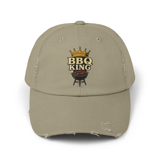 BBQ King Unisex Distressed Cap | Perfect for Grill Masters, Outdoor Gatherings, Summer Parties, Father's Day Gift, Stylish Headwear