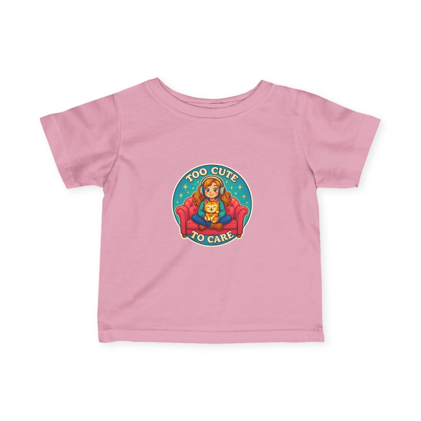 Too Cute to Care Infant Tee, Cute Baby Shirt, Toddler Fashion, Gift for New Parents, Baby Shower Present